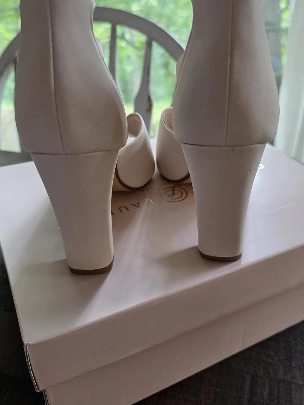 Chinese Laundry Blush Peep-Toe Ankle Strap Heels